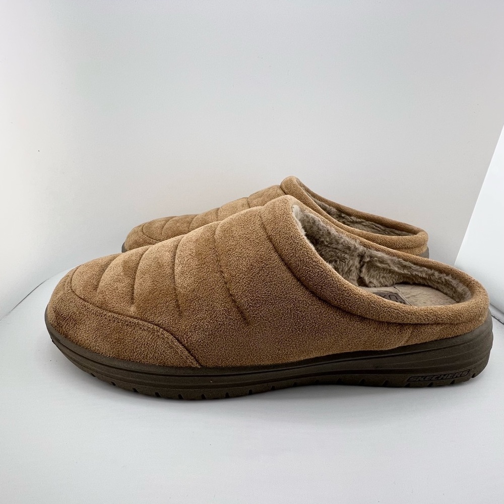 Skechers Relaxed Fit Murette Garvanza Slipper Clog Faux-Fur Foam Bed Men sz 8